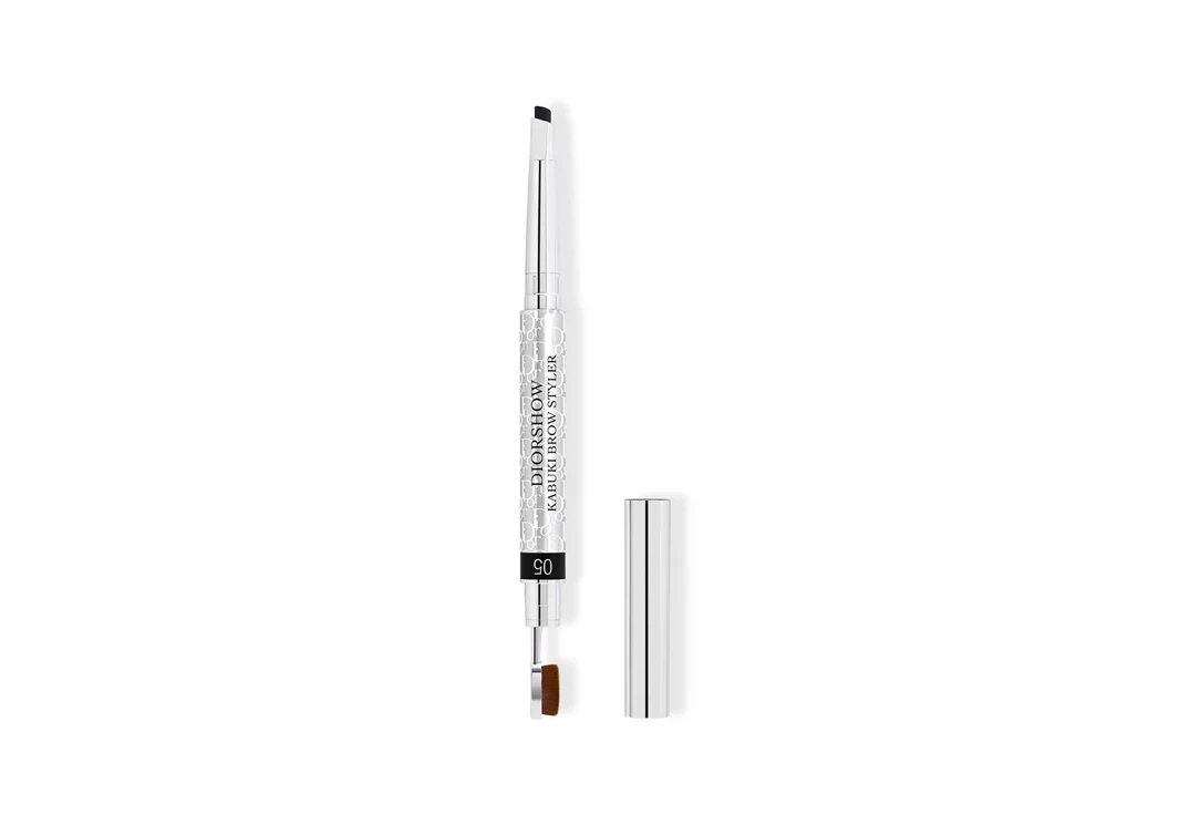 DIOR Водостойкий кремовый карандаш для бровей с кистью кабуки Diorshow Kabuki Brow Styler (05 Black)