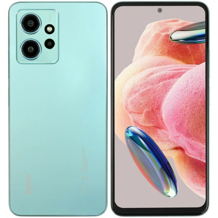 Смартфон Xiaomi Redmi Note 12 RU, 6.67", 6Гб, 128Гб, 50Мп,13Мп, NFC, BT 5.0, 5000мАч, зеленый