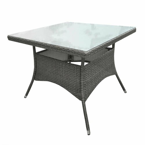 Стол Лаура техноротанг 90х90х75 см серый 24999₽