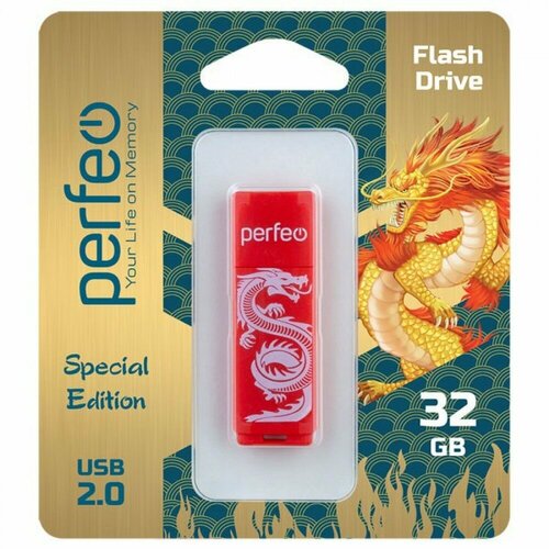 USB 2.0 накопитель C04 32GB Red Dragon