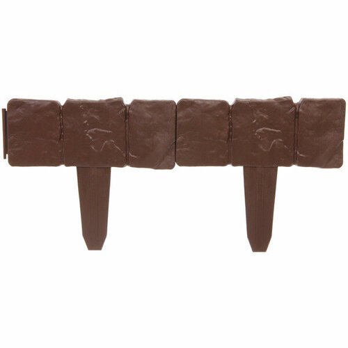 Садовое ограждение Камни набор 4 шт 1 секция 25322 см Коричневый 499₽