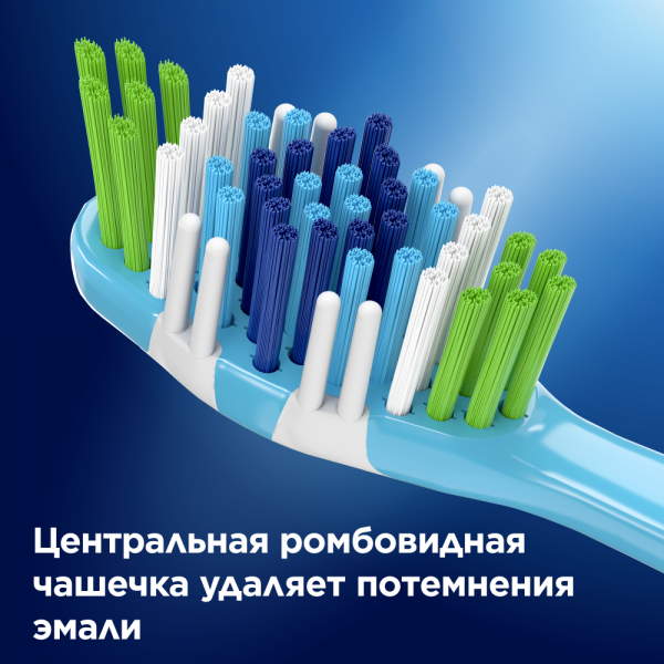 Зубная щетка Oral-b Пятисторонняя чистка, темно-синий, 2 шт. - фото №3