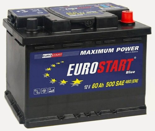 Изображение товара Аккумулятор автомобильный Eurostart Blue 60 А/ч 460 А обр. пол. Евро авто (242х175х190) EB600