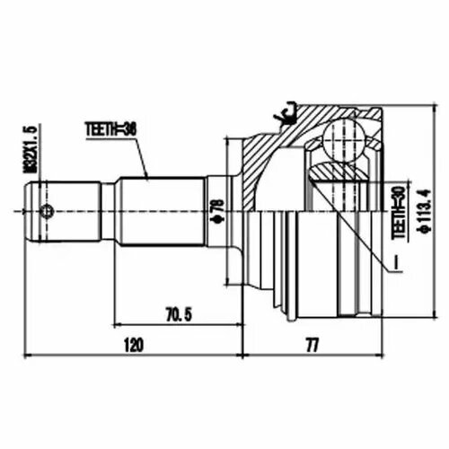 Шрус Внешний AYWIPARTS AW1510368