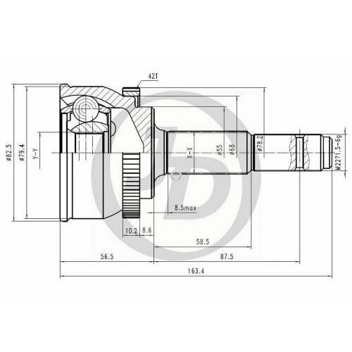 Шрус внешний jcv-ni13a42 Jd JCT0023A Nissan: 3921150Y10