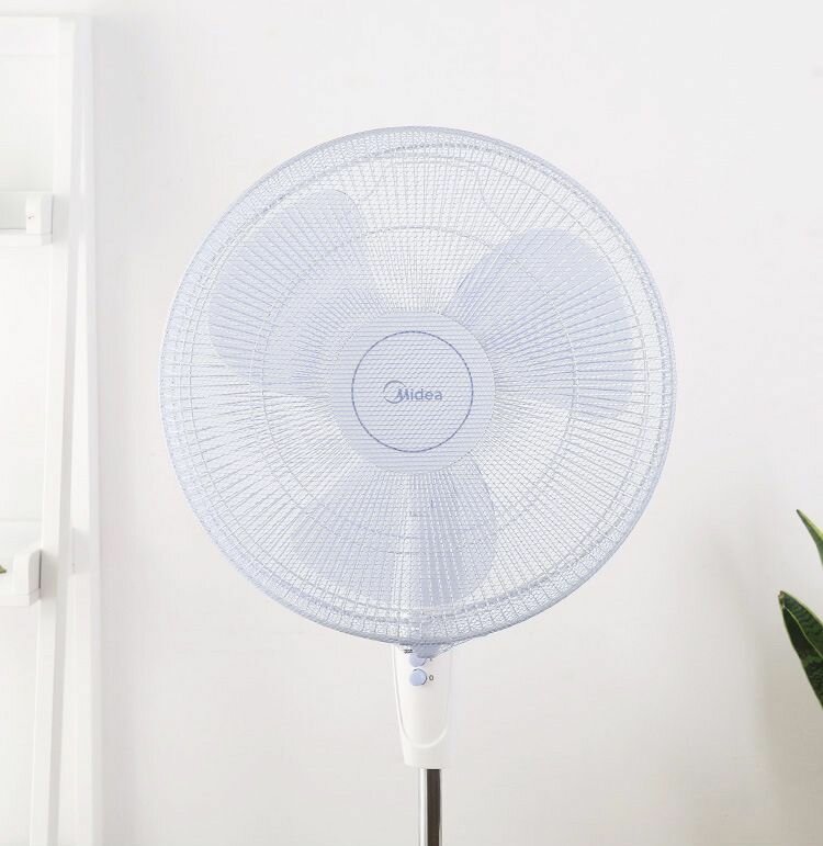 фото Сетка для вентилятора (чехол для вентилятора), защитная, универсальная 30-50 см, цвет голубой