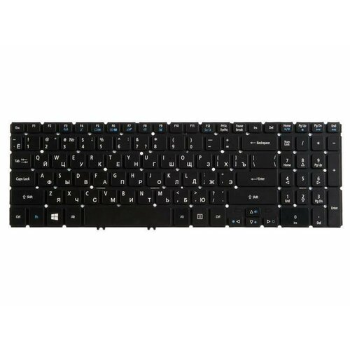 Клавиатура ZeepDeep для ноутбука Acer для Aspire V5-552, V5-552P, Z5WAL, V5WE2, PB71E05 с подсветкой, черная без рамки, гор. Enter клавиатура keyboard zeepdeep для ноутбука acer для aspire v5 552 pb71e05 с подсветкой черная без рамки гор enter nk i1717 0er