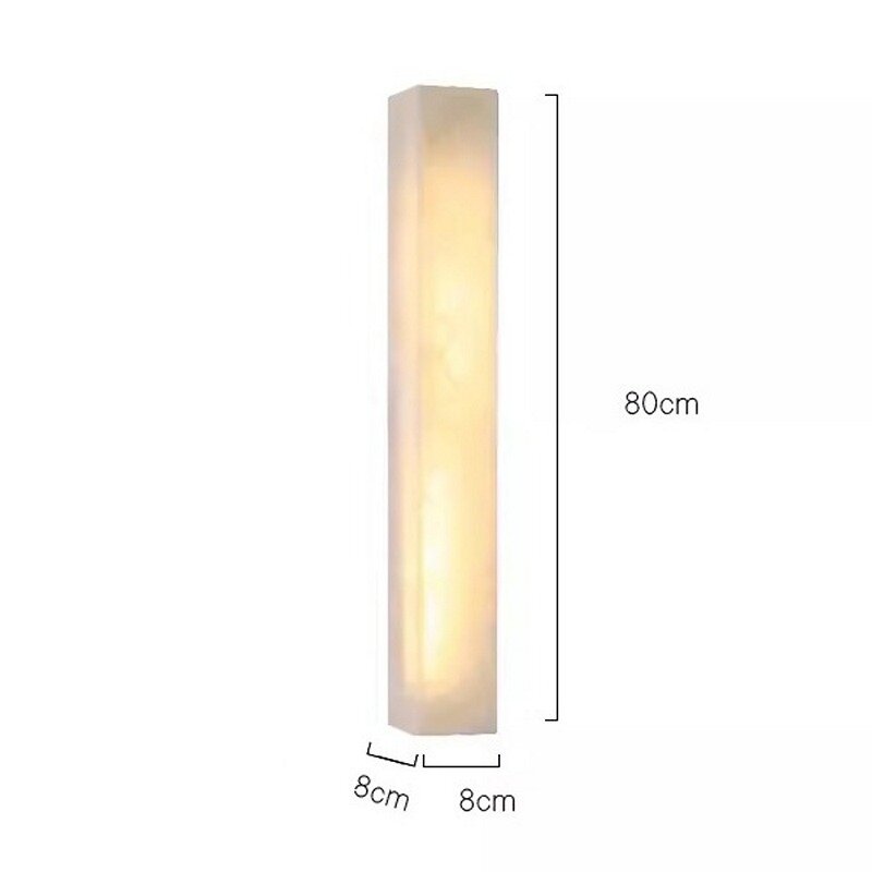 фото Светильник настенный из мрамора и меди прямоугольный в стиле постмодерн (модель 601 размер 10*8*60 см)