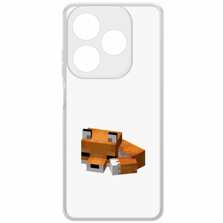 Чехол-накладка Krutoff Clear Case Minecraft-Спящий Лисенок для INFINIX Smart 8 Plus