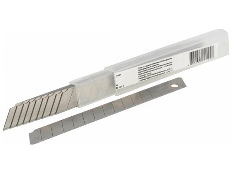 Лезвия для ножей с сегментным лезвием 9 мм 10 штук BERIL 582009