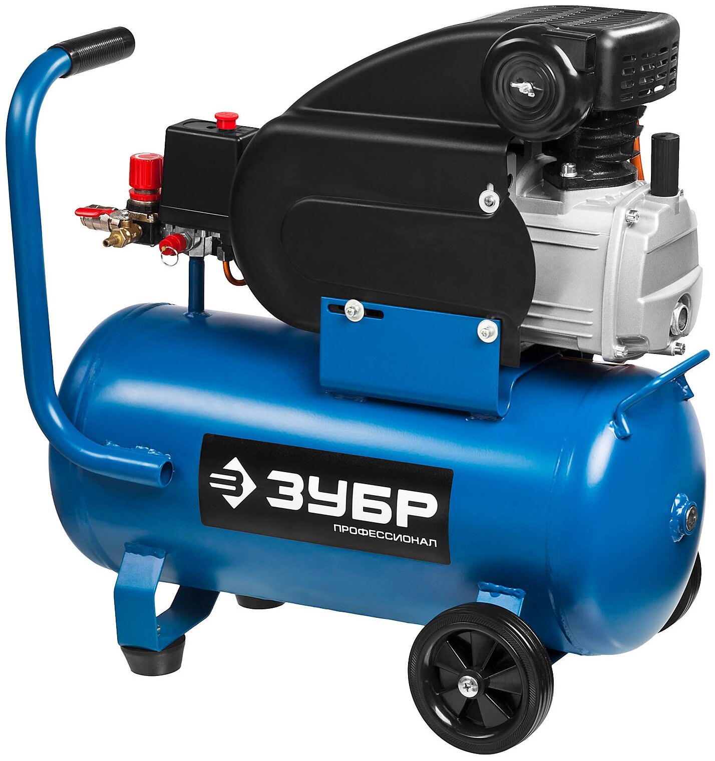 Компрессор масляный Зубр ЗКПМ-240-24-1.5 1.5 кВт 2850 об/мин 240 л/мин ресивер 24 л 8 атм синий