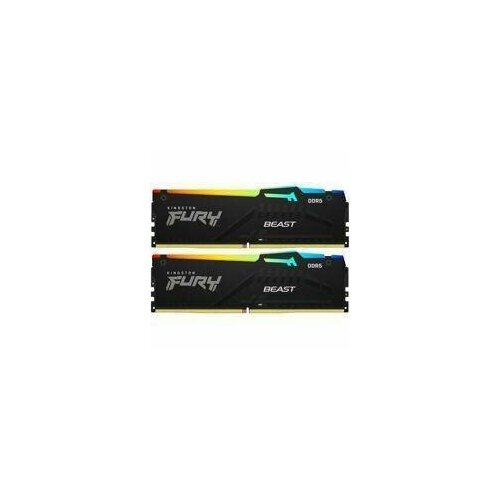 Память оперативная Kingston 16GB 5600MTs DDR5 CL36 DIMM Kit of 2 FURY Beast RGB EXPO 12769₽