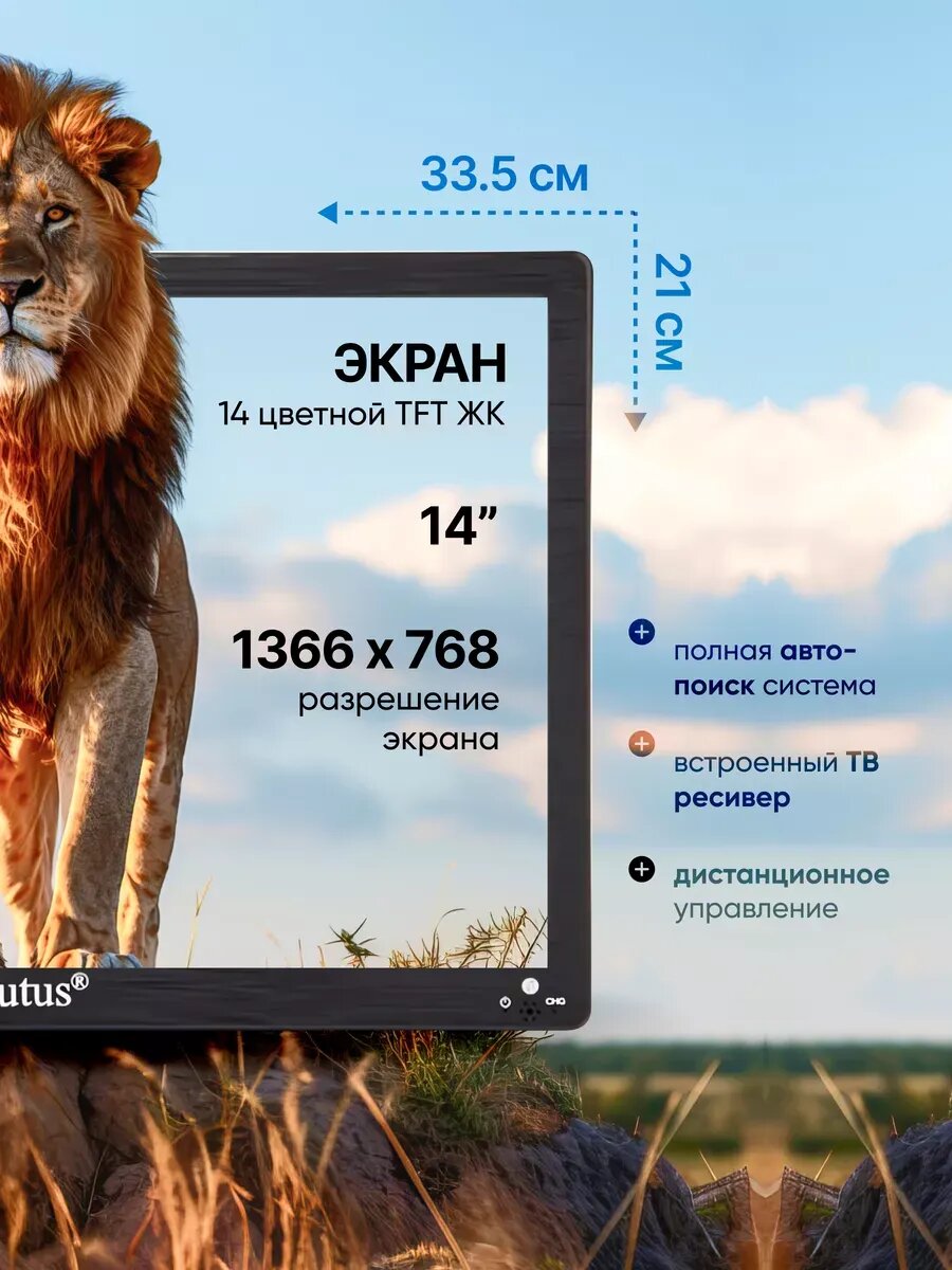 Портативный телевизор с аккумулятором Eplutus EP-146ТD — фото 1