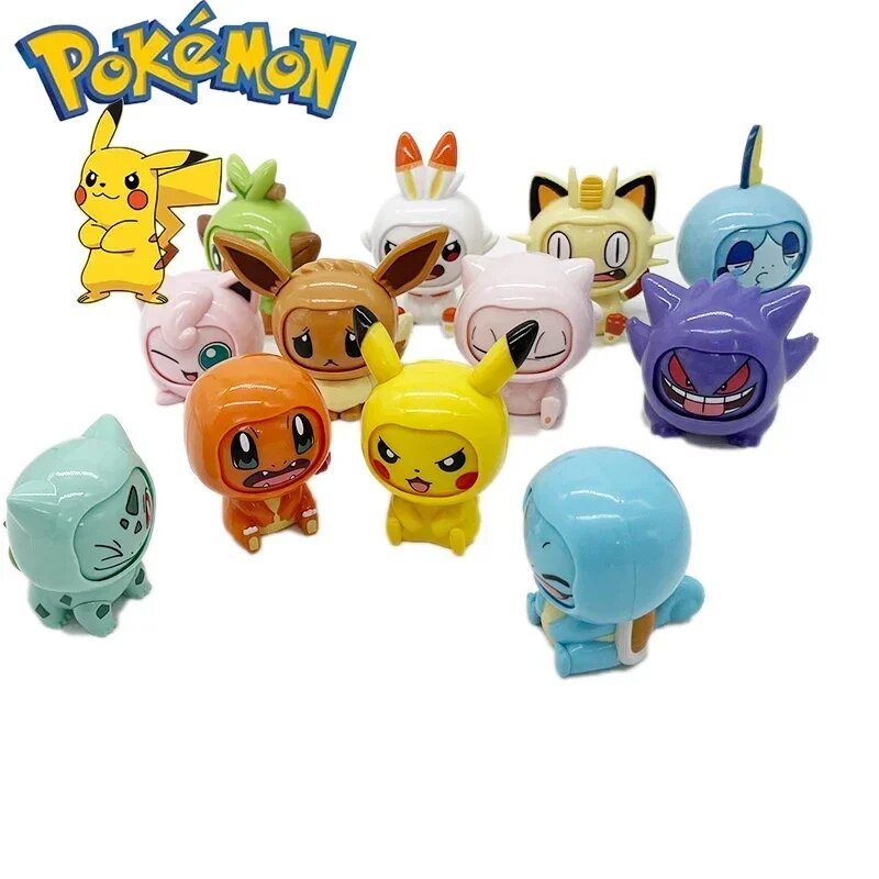 Набор фигурок Pokemon TAKARA TOMY Pikachu Bulbasaur Eevee Gengar Mewtwo — фото 1