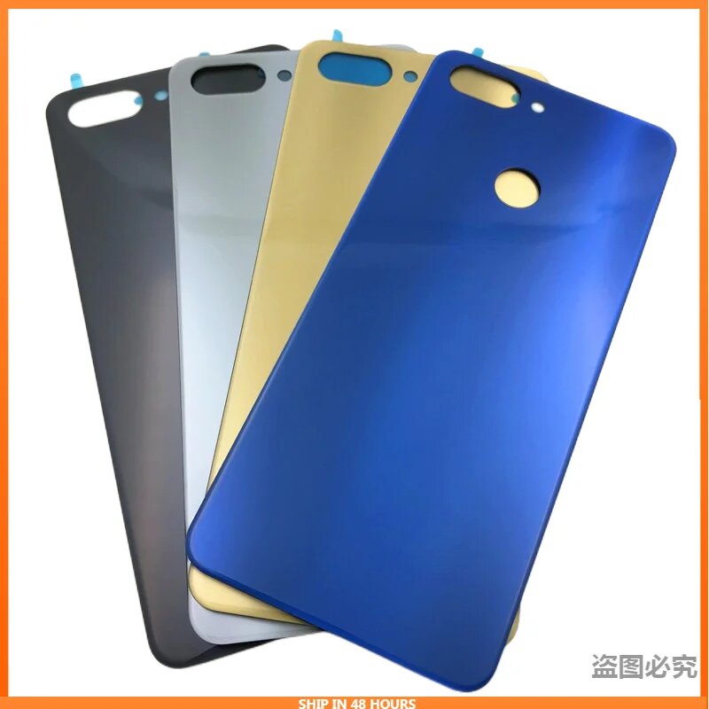 Замена заднего стекла для ZTE Blade V9 V0900 Крышка батарейного отсека задняя крышка Корпус чехол с клейкой поверхностью, Black — фото 1
