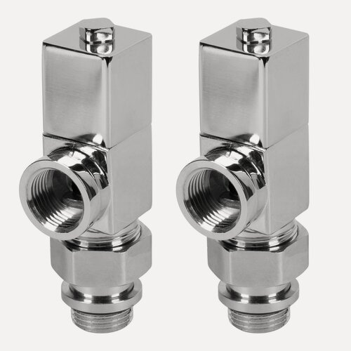 Изображение товара Набор дизайн-вентилей CUBE, осевой (хром) 1/2"