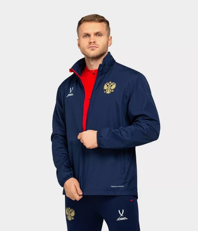 Куртка спортивная Jogel спортивные, размер L, темно-синий — фото 1