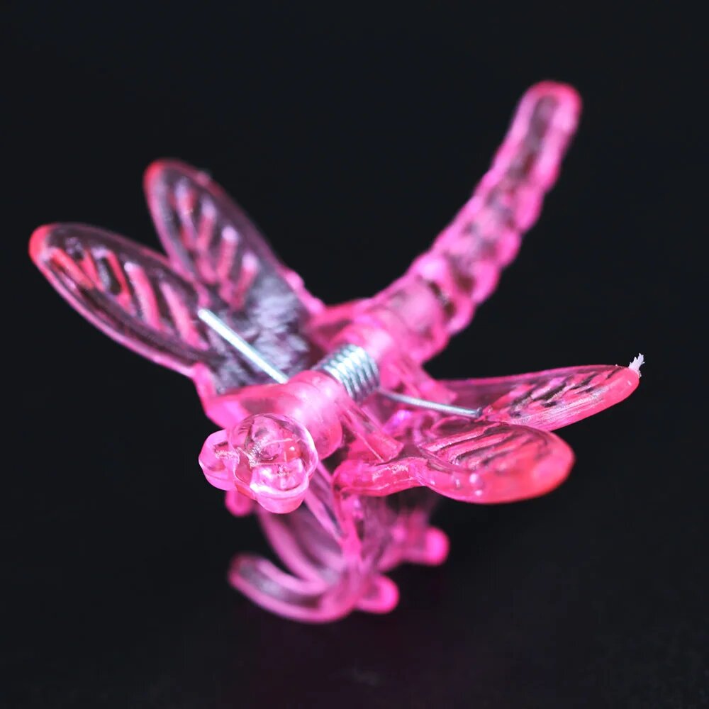 18-48 шт. смешанные зажимы для орхидей многоразовые пластиковые зажимы для садовых растений стрекозы бабочки зажимы для поддержки цветов лозы декоративные зажимы 18PCS Розовый