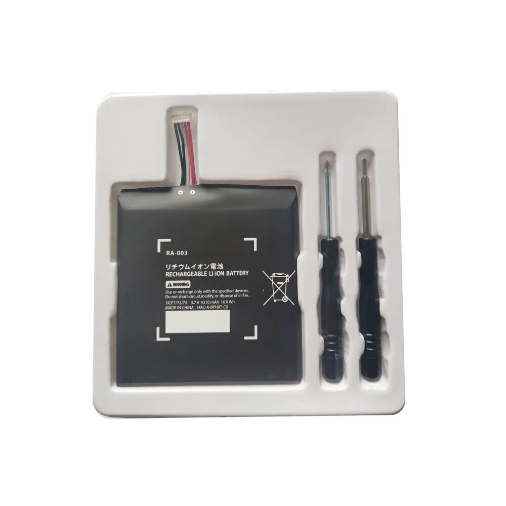 Аккумулятор для Nintendo Switch, Pack 3,7 V - 4310 mAh, с отверткой, черный, 1 шт — фото 1