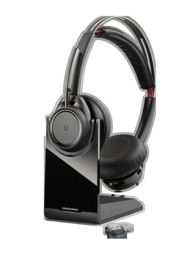 Беспроводная компьютерная гарнитура Plantronics Voyager Focus UC B825 NO STAND, черный — фото 1