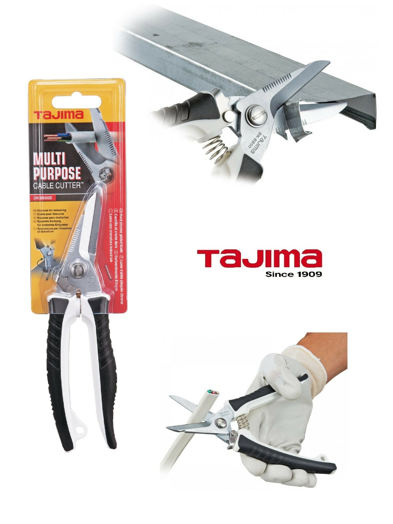 Ножницы-кабелерез Tajima Multi Purpose Cable Cutter (DKBB50B) для резки кабеля и листового металла