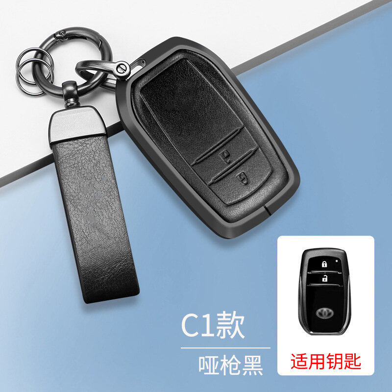 Чехол для ключей Toyota C1-Smart, 2 кнопки, черный, с пряжкой
