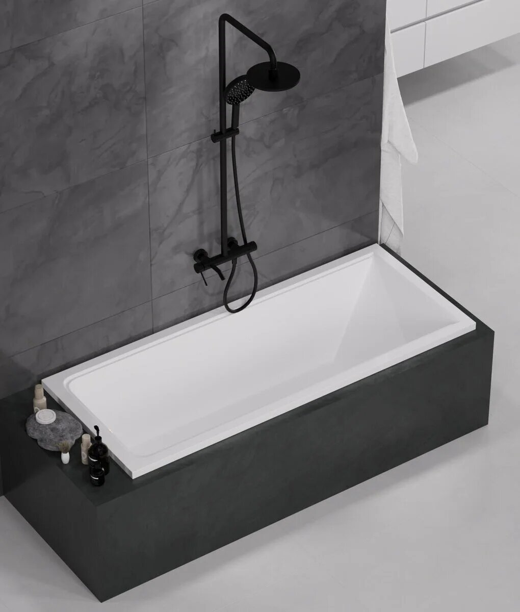 Акриловая ванна Alba Spa Gamma 170х70 см, белая глянцевая - фото №3