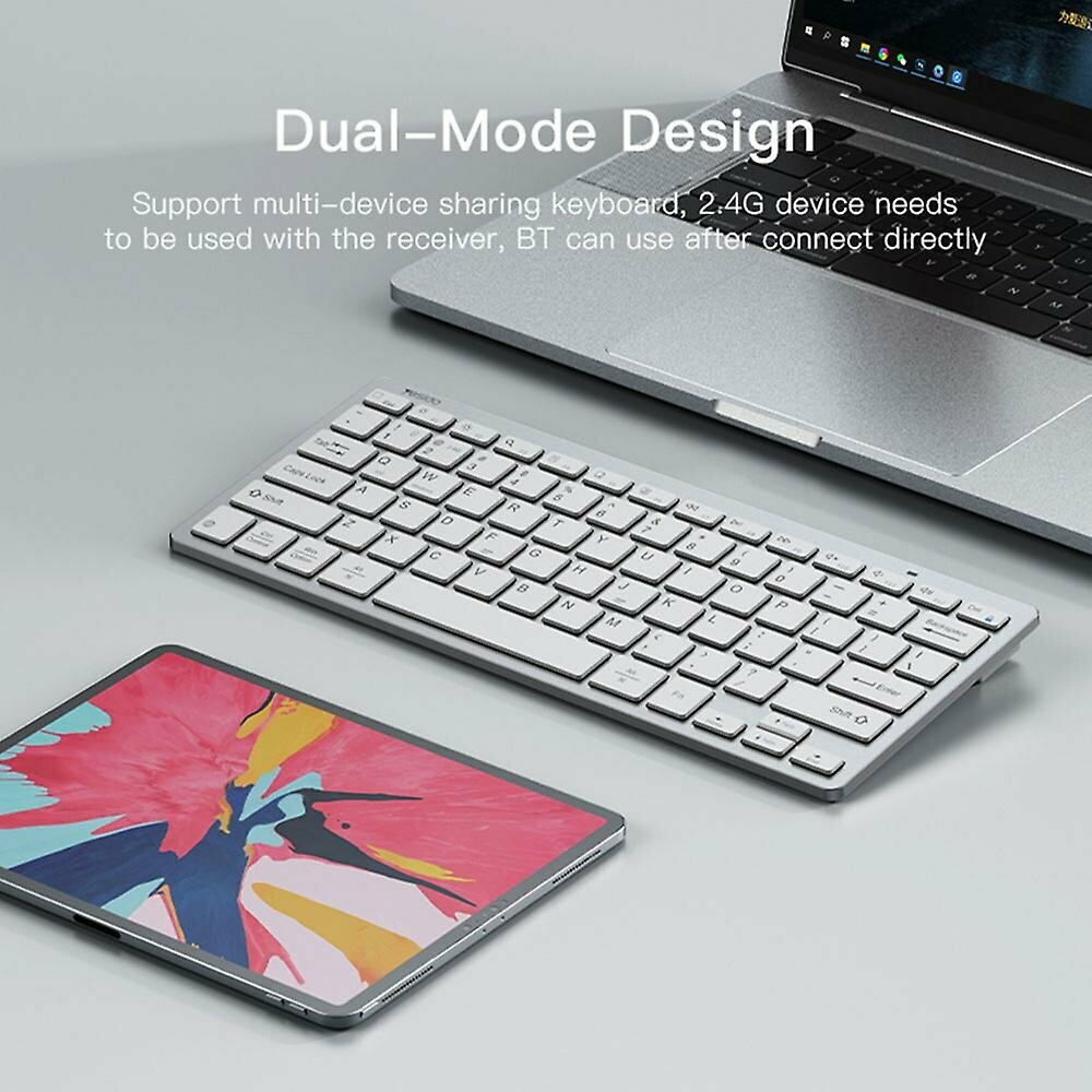 Беспроводная клавиатура Yesido KB11 2.4GHz + Bluetooth — 78 клавиш, компактная и удобная