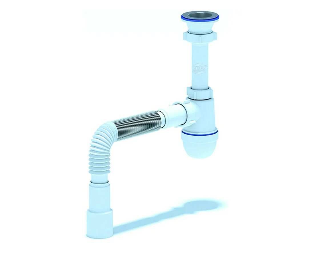 Бутылочный сифон для мойки, для раковины, для душевого поддона, для ванны, для сифона АНИ Пласт C0515