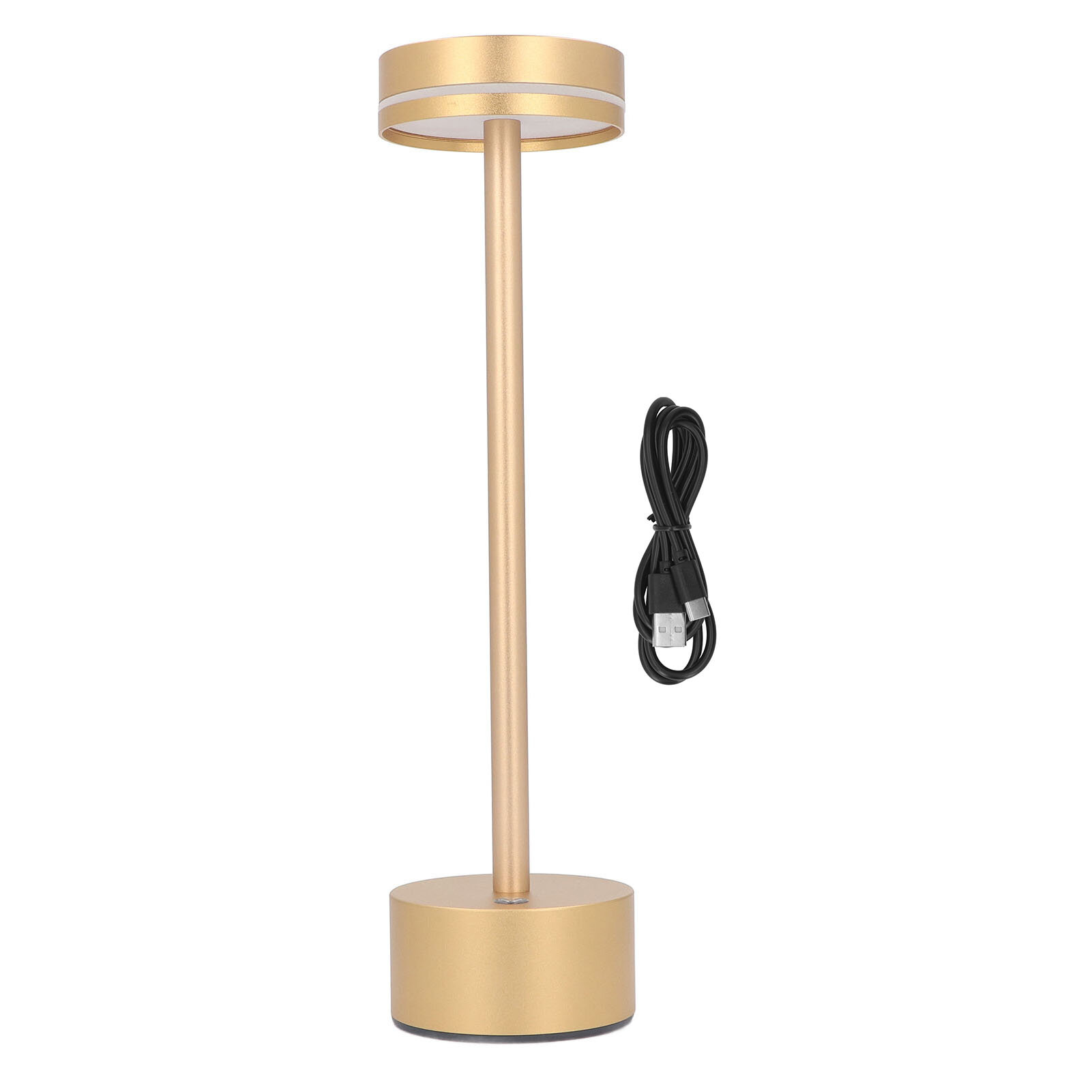 Беспроводная настольная лампа, 3 цвета, затемнение, перезаряжаемая светодиодная настольная лампа с сенсорным управлением для дома, спальни, офиса, золото