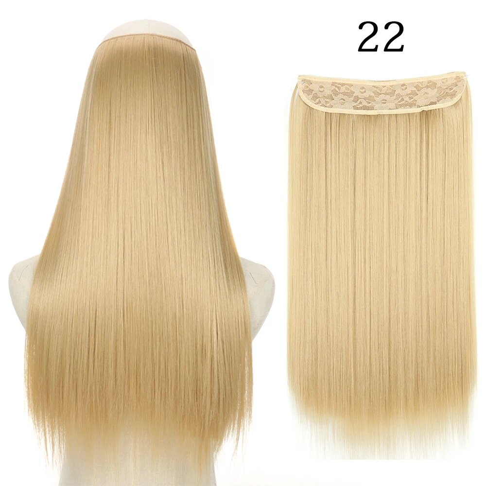 AZQUEEN Синтетические прямые волосы для наращивания 40/55/80 см, 22, 22inches(55cm)