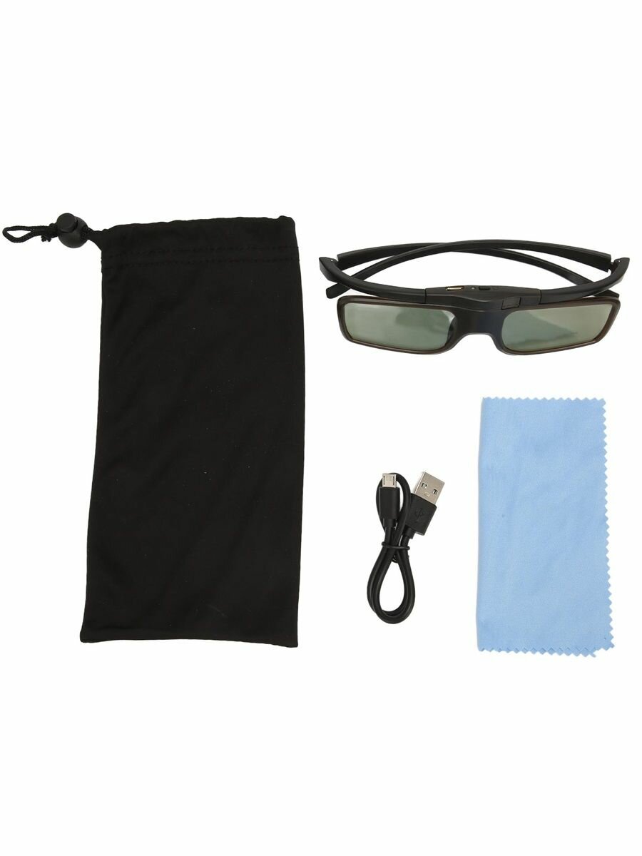 3D-очки для проектора 96-144 Гц с высокой светопроницаемостью перезаряжаемые DLP Link активный затвор WX60 для домашнего кинотеатра