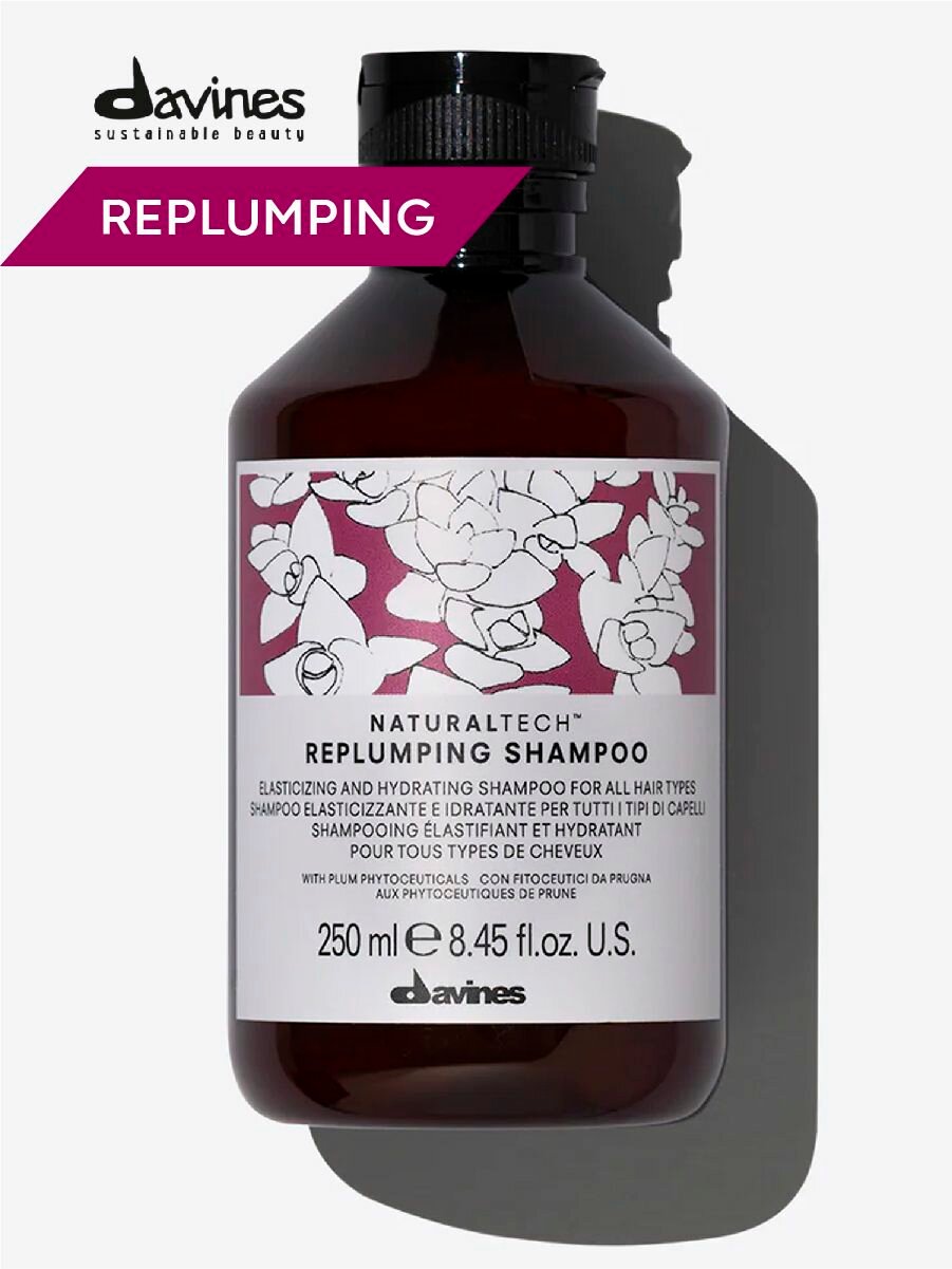 Davines NT Replumping Профессиональный уплотняющий шампунь для волос, Италия