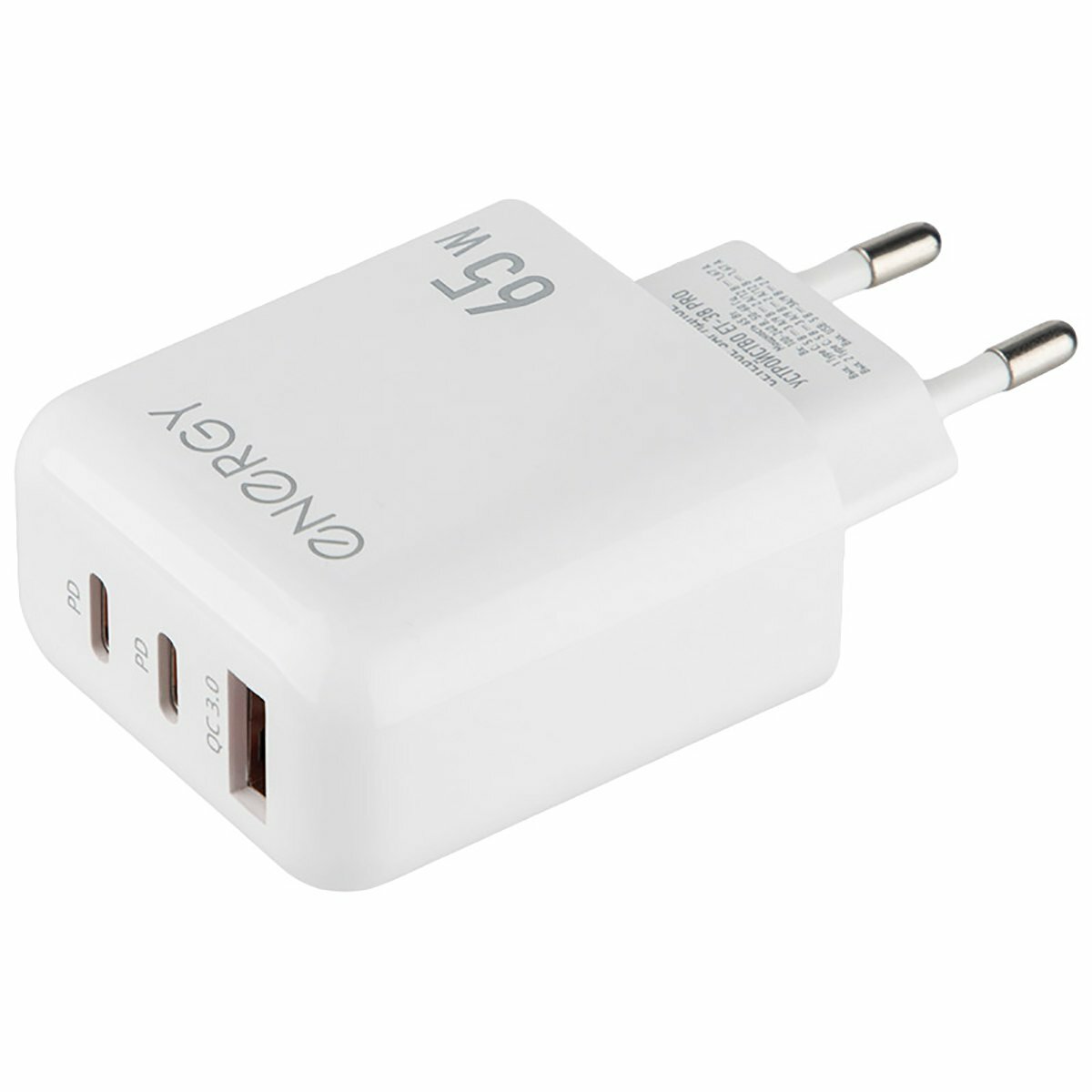 Сетевое зарядное устройство Energy ET-38 PRO USB - Type-C - Type-C 3 А белое