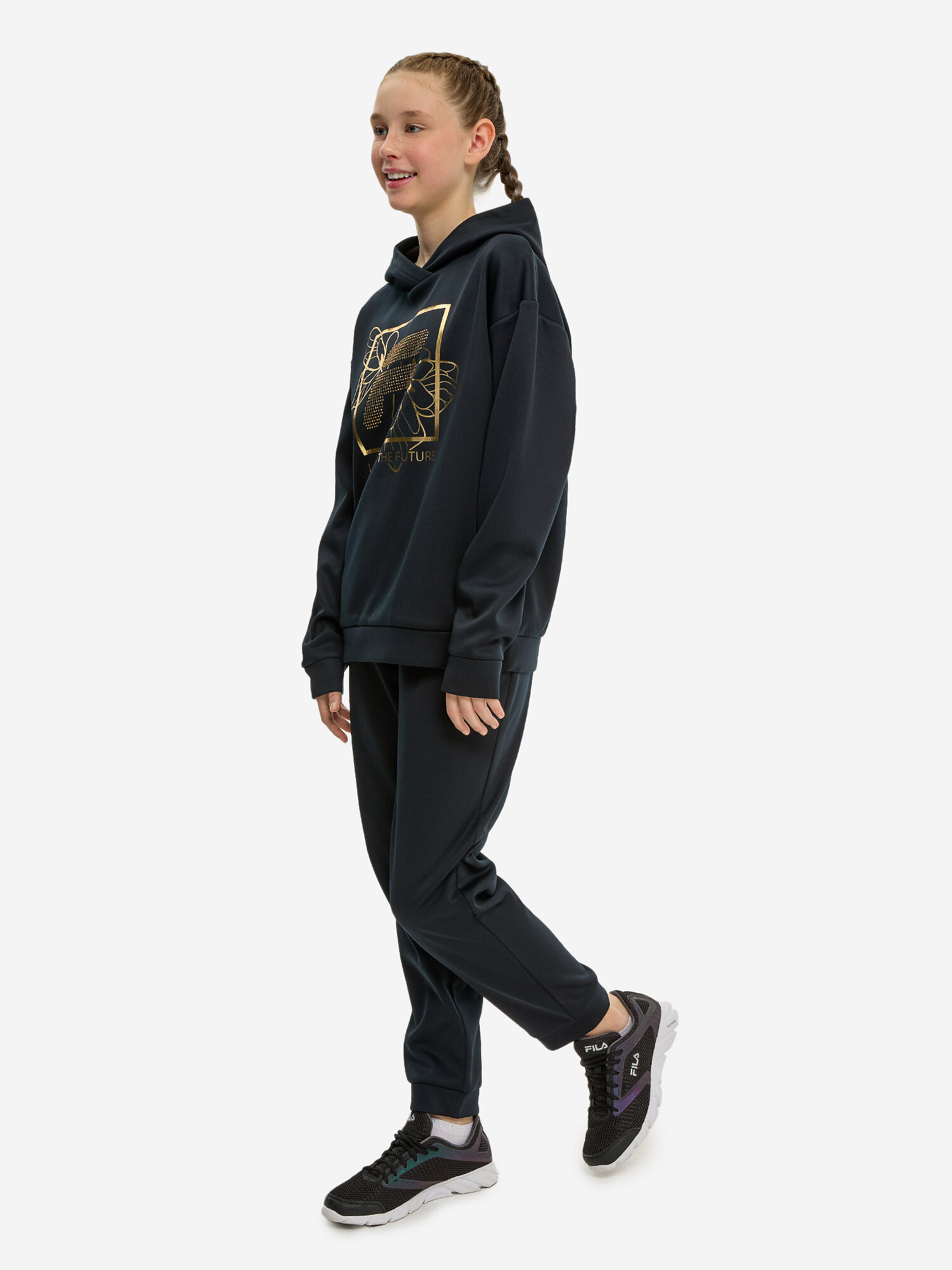 Худи Fila, размер 146-152, черный — фото 1