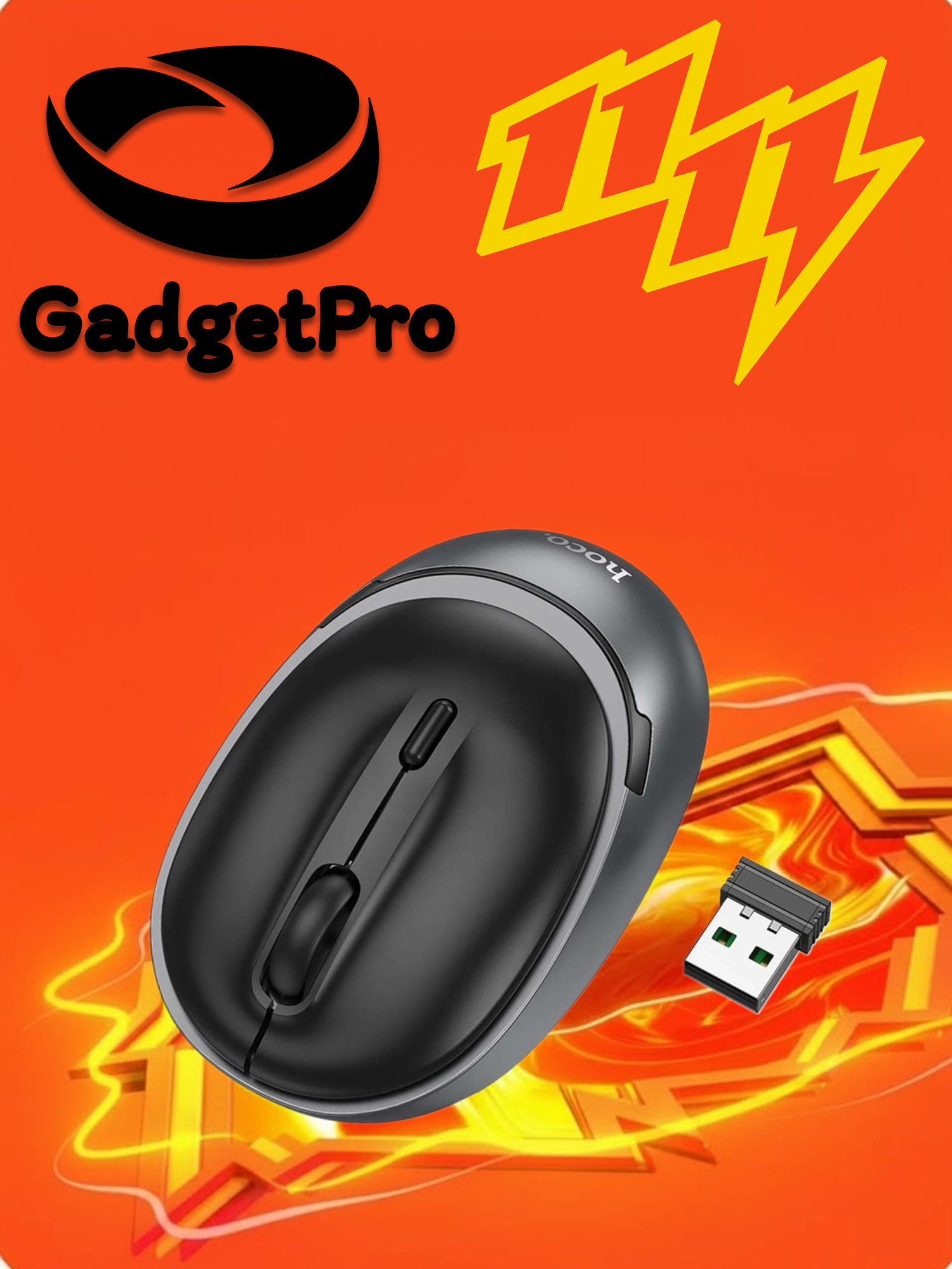 Беспроводная компьютерная мышь Hoco GM34, двухрежимная 2.4G + Bluetooth 3.0/5.2, 800–1600 DPI, 4D-кнопка, серо-белая