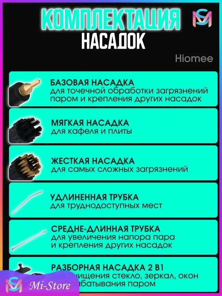 Пароочистители Xiaomi Xiaomi Пароочиститель пар розовый 2500 Вт, насадки - 15 шт