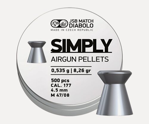 Изображение товара Пули JSB "Simply Diabolo", для пневматики, 4.5 мм, 0.52 гр, 500 шт.