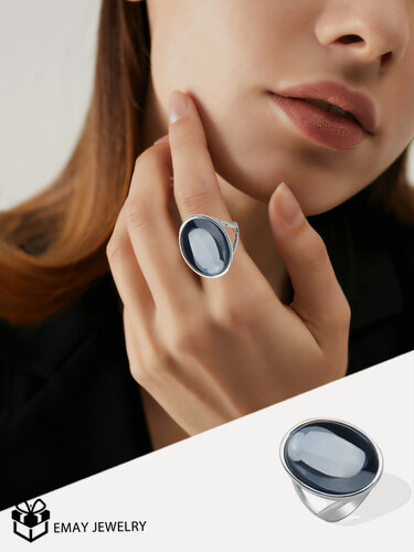 Изображение товара Кольцо, эпоксидная смола, искусственный камень