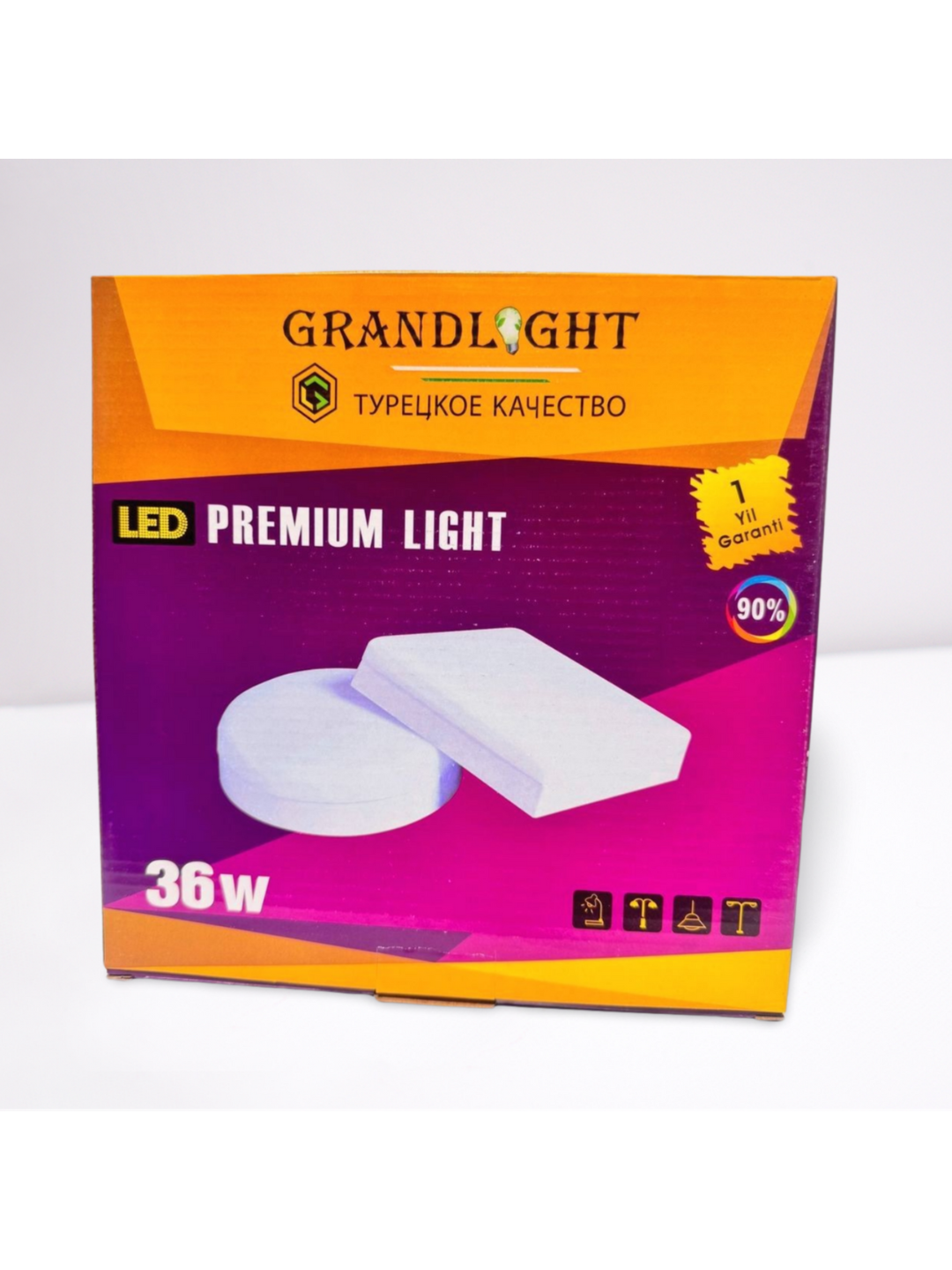 Свет-к "GRAND LIGHT" 36W 6500K (наруж. круг) акрил