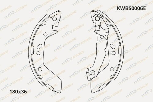 Изображение товара Колодки торм. барабанные зад. ECOLine. Hyundai Accent (LC/Tagaz) 99-