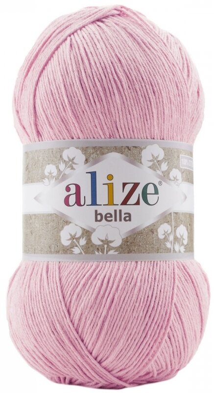 Пряжа Alize Bella 100 розовый (32), 100%хлопок, 360м, 100г, 5шт