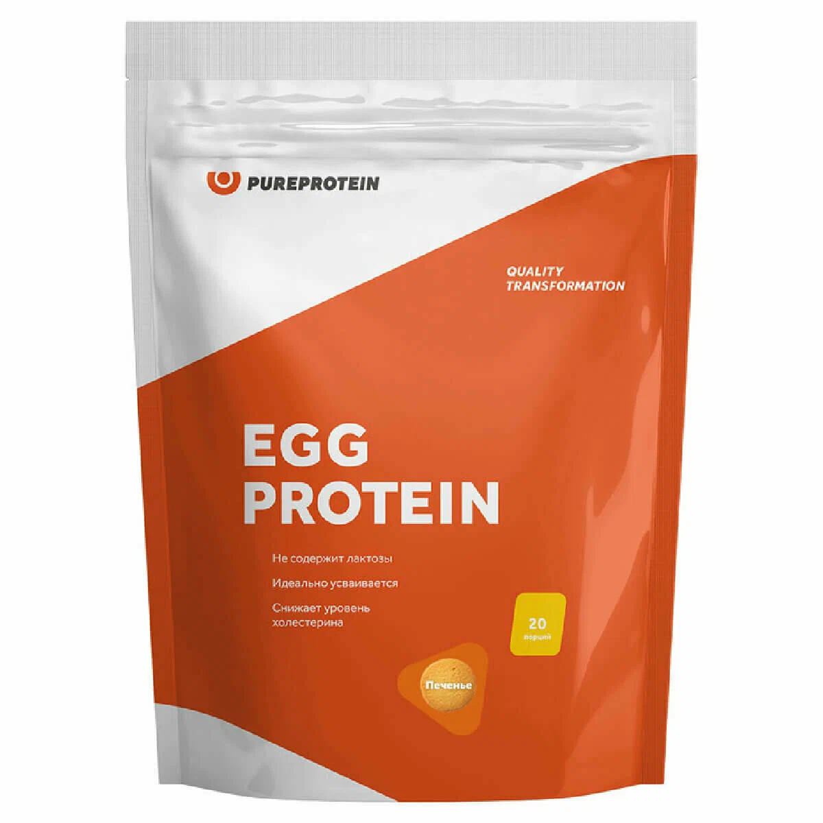 Протеин PURE PROTEIN Egg, порошок, 600гр, шоколадное печенье - фото №1