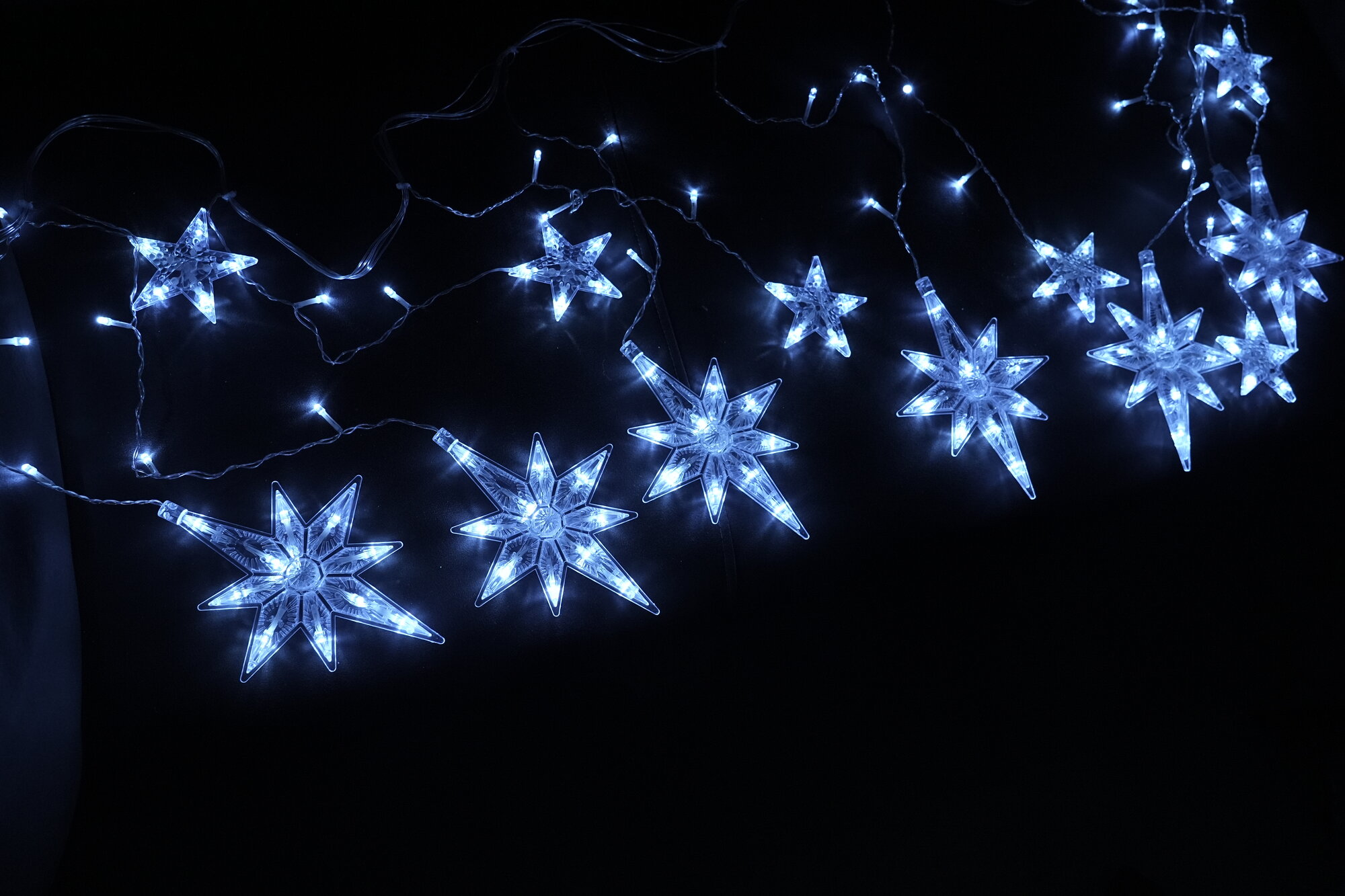 Гирлянда Штора с декором звезды SXLT Company, холодный свет, 0,8х3 м