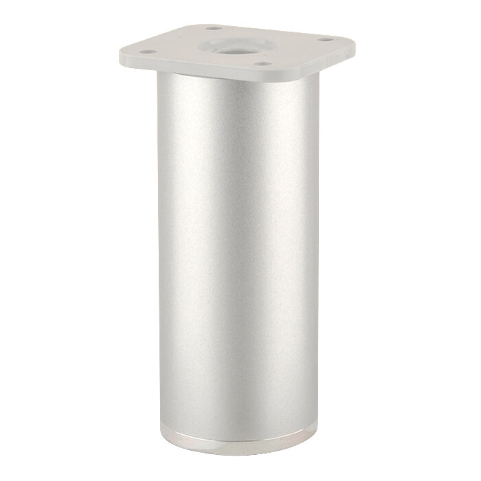 фото Опора мебельная пластиковая `SANBERG` регулируемая круглая Н-100, D-40, хром мат