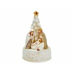 Рождественская фигурка святое семейство - карамельная нежность, керамика, 17 см, EDG - изображение