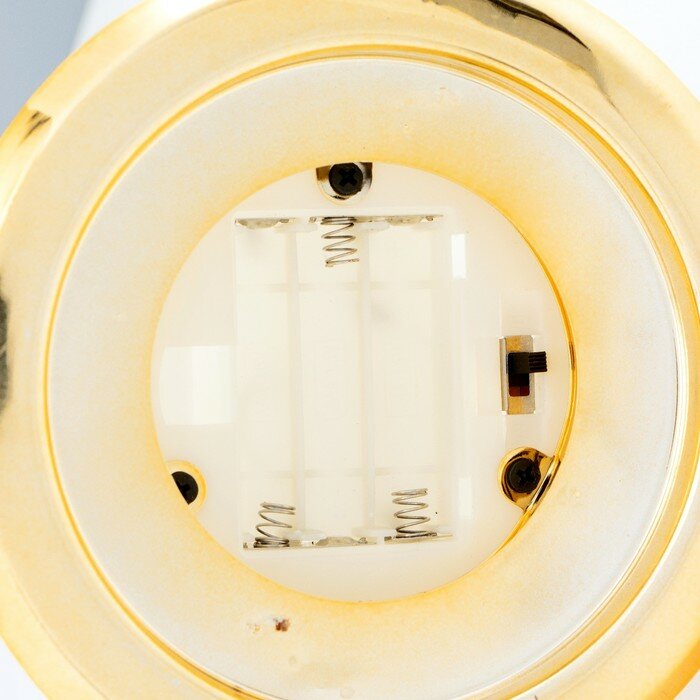 Ночник "Подсвечник" LED от батареек 3хААА золото 19х19х17 см 9702811