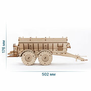 Конструктор деревянный 3D EWA Прицеп к трактору кировец К-7М (ETrailer)