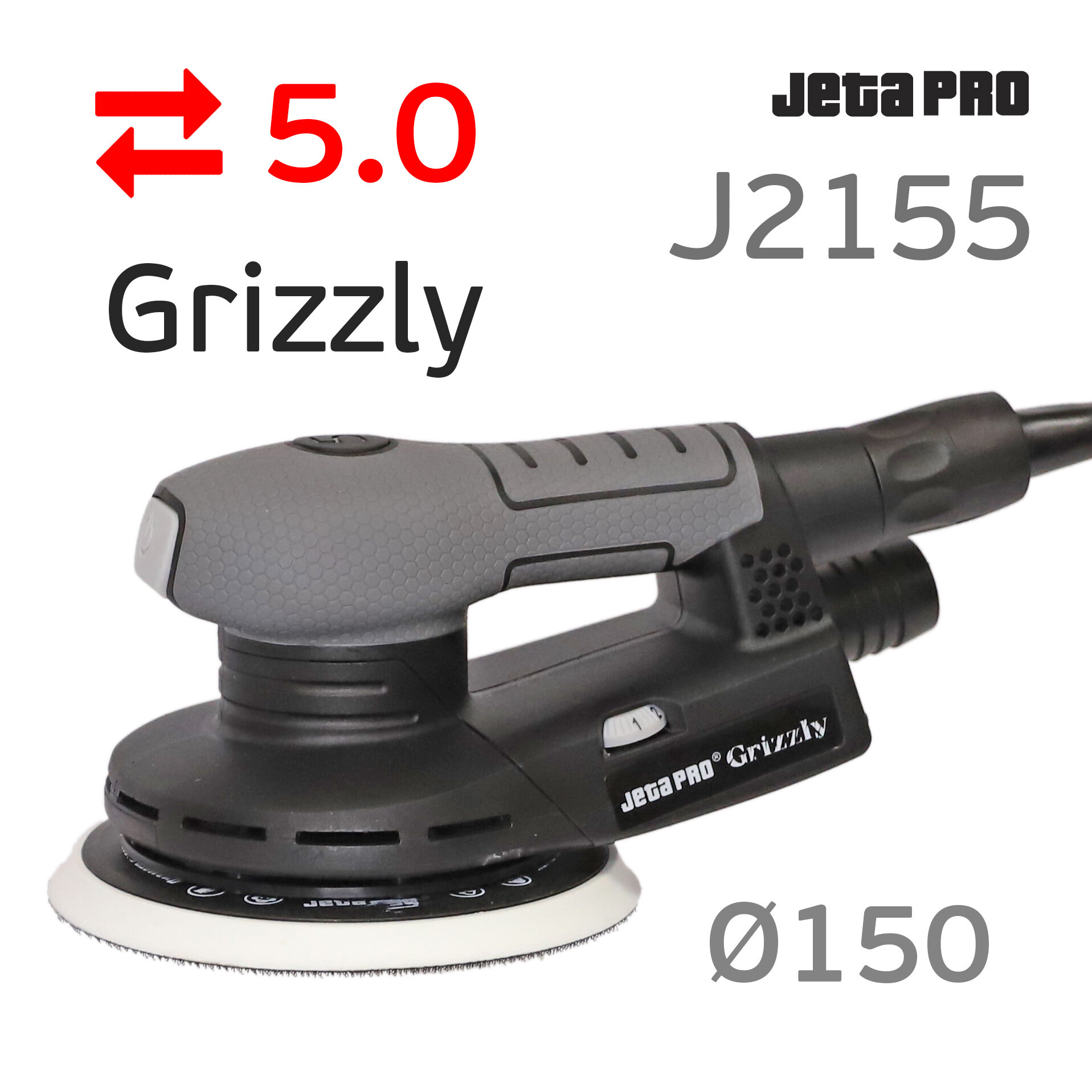 Шлифмашинка Jeta PRO Grizzly (5мм) бесщеточная вращательно-орбитальная электрическая