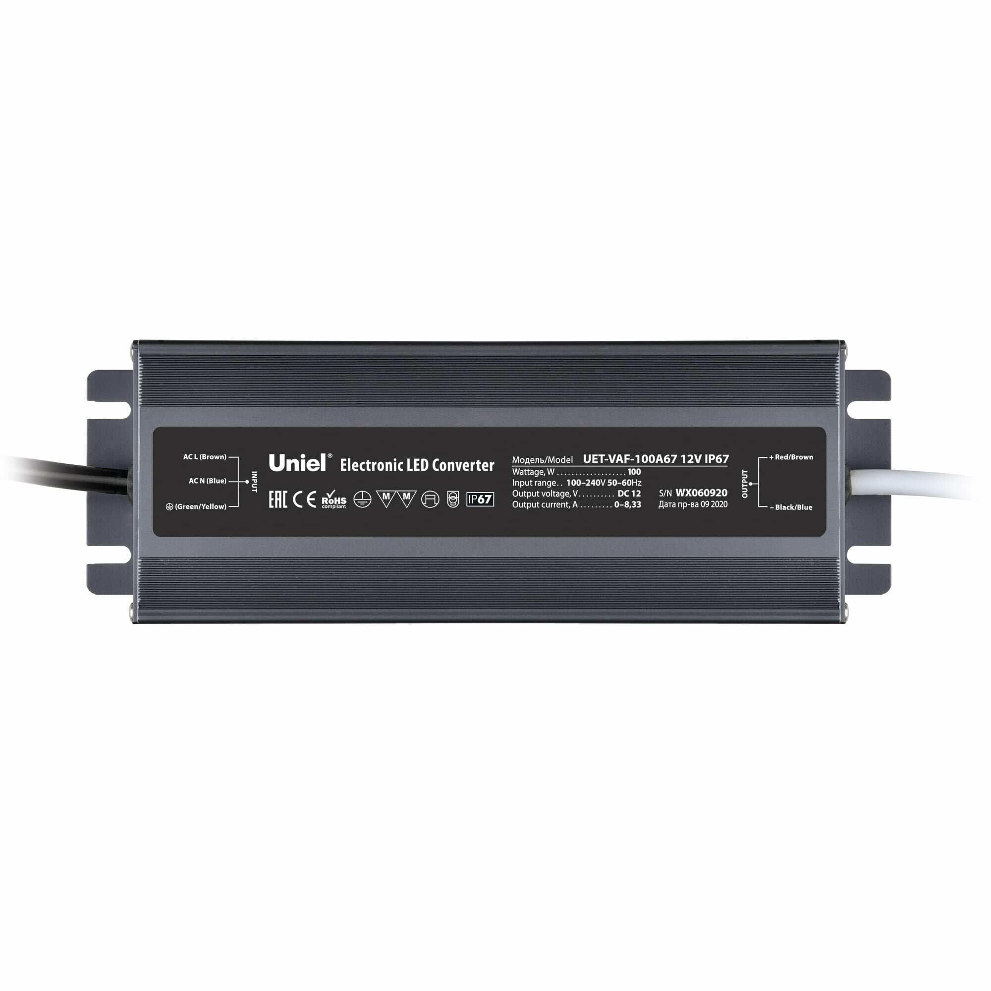 Блок питания Uniel 12V 100W IP67 8,3A UL-00007576 - фото №6